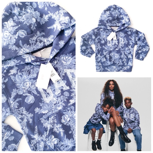 Loveshack Fancy x Gap Kids Floral Unisex Hoodie New - Picture 3 of 9